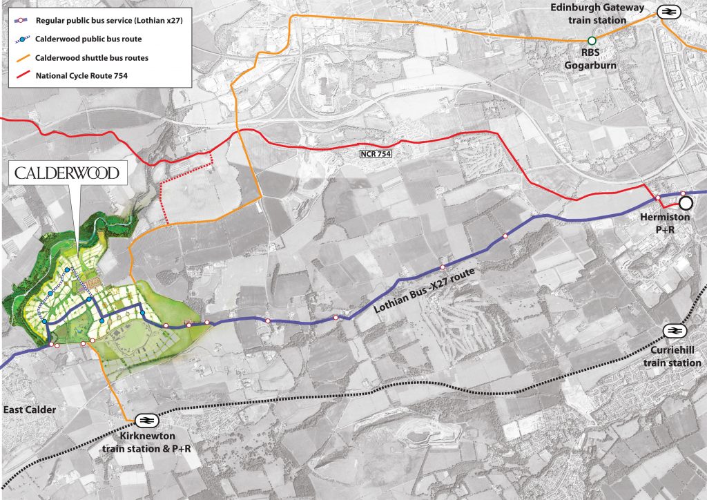 X27 Bus Route Map Connectivity – Calderwood